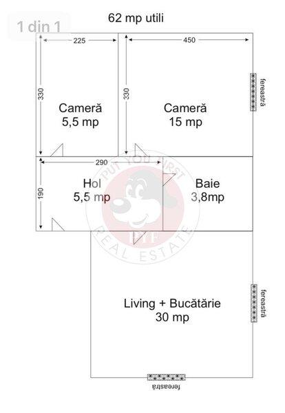 Metrou 1Mai | Apartament 2 camere | Decomandat | 62mp |  B10519